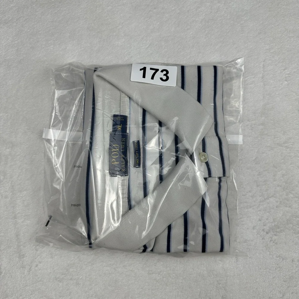 Polo Ralph Lauren Shirt Mens XL Pima Soft Touch Stripe Performance‎